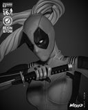 TU210 - Legendary Character design, Lady Deadpool ，3d STL resin print download files