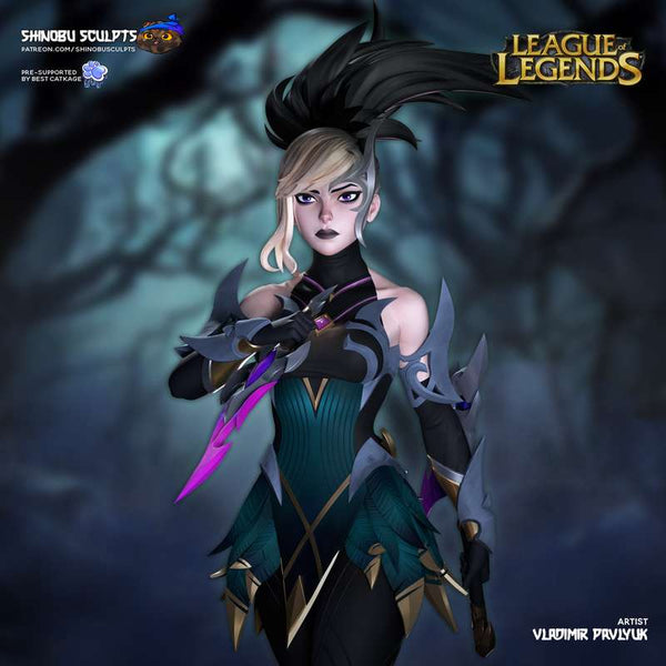MEI098 - Games character design, Akali from League of Legend, 3d stl print files