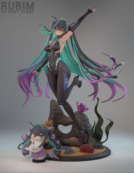 TU015 - Female Character design,Siren from Goddess of Victory: Nikke，3d STL resin print download files