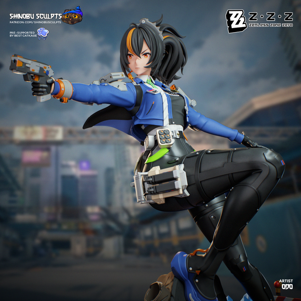 TU060 - Female Character design，Zhu Yuan from Zenless Zone Zero，3d STL resin print download files