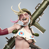 TU129 - Female Character design, Tank Girl，3d STL resin print download files