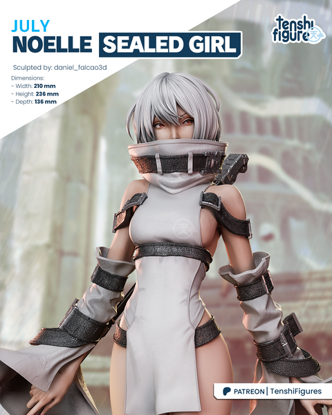 TU010 - Games character design, Noelle from Nier Automata , 3d stl print resin download file