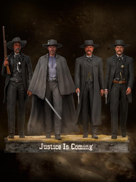 MAN105 - Legendary Character design, Tombstone diorama ( DocHolliday, DocHolliday, Wyatt EarpVirgil Earp ) , 3d STL resin print download files
