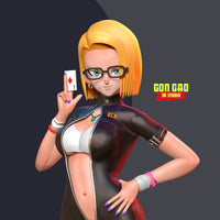 MN109 - Anime character design, Android 18 from dragon ball, 3d stl instant download files