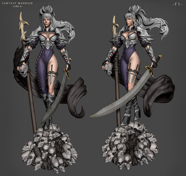 MEI109 - Legendary female character design, Valeria | Female Fantasy Miniature, 3D stl print files