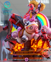 N018 - Marvel character model design stl file, The Female Deadpool statue design, 3d stl file instant download files