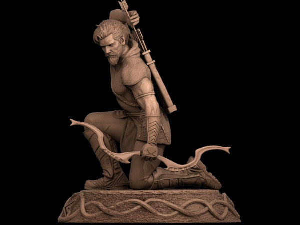 NW011 - Anime character design, Superhero Green Arrow Squat Shoot , 3D STL print files