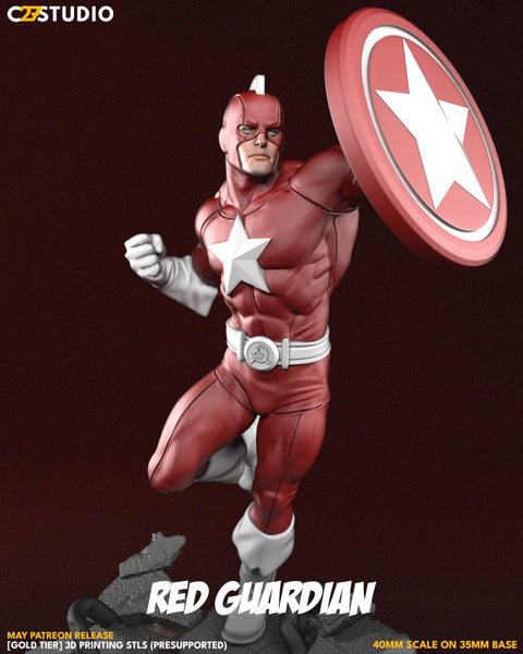 MAN137 - Legendary Character design,Marvel character Red Guardian，3d STL resin print download files