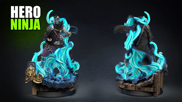 MAN142 - Legendary Character design, Oni Hero Ninja，3d STL resin print download files