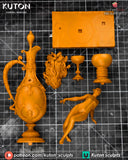 TU014 - Female Character design,Le Vin De Tokai，3d STL resin print download files