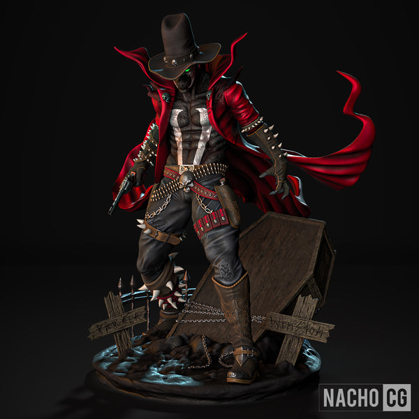 MAN116 - Legendary Character design, Gunslinger Spawn ，3d STL resin print download files