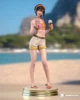 TU033 - Games Female character design, Yuffie Ice Cream Final Fantasy, 3D Printer Files, 3d stl resin print download files