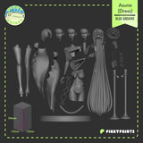 TU001 - Female Character design,Asuna Ichinose from Blue Archive.，3d STL resin print download files