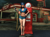 TU020 - Female Character design,Mobil Oil Pin up Girl，3d STL resin print download files