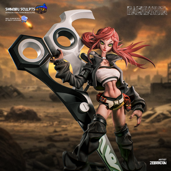 TU036 - Anime character design, Riyo Reaper - Gachiakuta, 3D Printer Files, 3d STL resin print download files