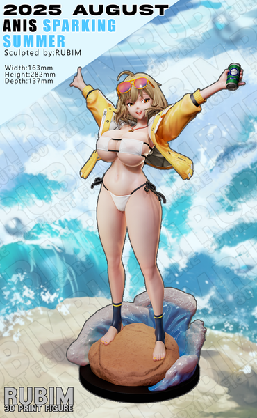 TU110 - Female Character design，Anis Sparking Summer - Nikke，3d STL resin print download files