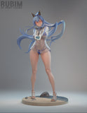 TU016 - Female Character design,Nikke Helm (Aquamarine)，3d STL resin print download files