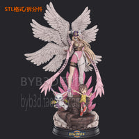 B507 - Anime character design, The Angemon from Pokemon, 3d stl design model instant dropbox download link