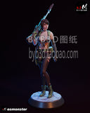 Y002 - Legendary Games Character design, Quiet from metal Gear，3d STL resin print download files