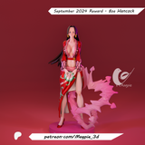 MN088 - NSFW Anime character , the Boa Hancock from Onepieces, 3d stl print files