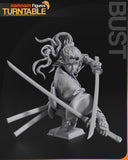 TU013 - Character design, Samurai cat girl , 3d stl resin print files