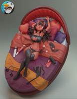 MN111 - Meru the Succubus Bed, anime character design, 3d stl print files