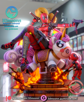 N018 - Marvel character model design stl file, The Female Deadpool statue design, 3d stl file instant download files