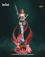 TU077 - NSFW female Character design，Marvel - Black Widow，3d STL resin print download files