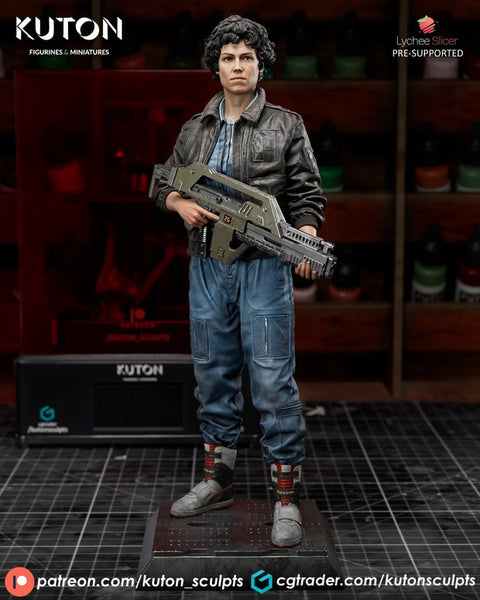 NW002 - Movie character design, Aliens vs Predator, Ripley, 3d stl print files