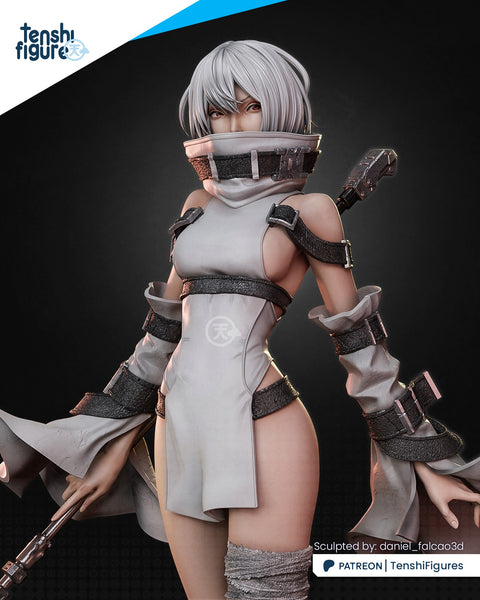 TU132 - Female Character design, Nier - Noelle，3d STL resin print download files