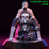Y006 - Legendary Games Character design, Punisher Woman，3d STL resin print download files