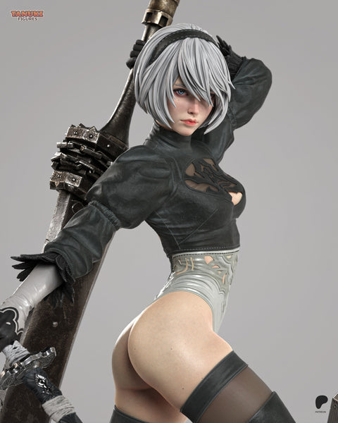 TU142 - Female Character design, 2B Nier Automata，3d STL resin print download files