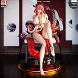Yae Miko from Genshin Impact - High Detail Character for Resin Printing, 3d stl file instant print download files ( Y024 )