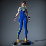 Chun-Li Street Fighter 3D Figure STL - High Detail Anime Girl Statue - Resin Print Ready Digital Download (R307)