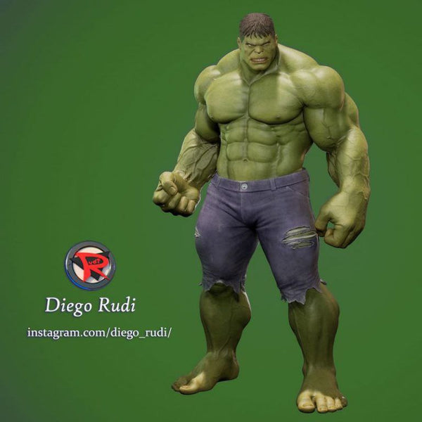 NW038 - Marvel character design, The Hulk, 3d stl resin print files