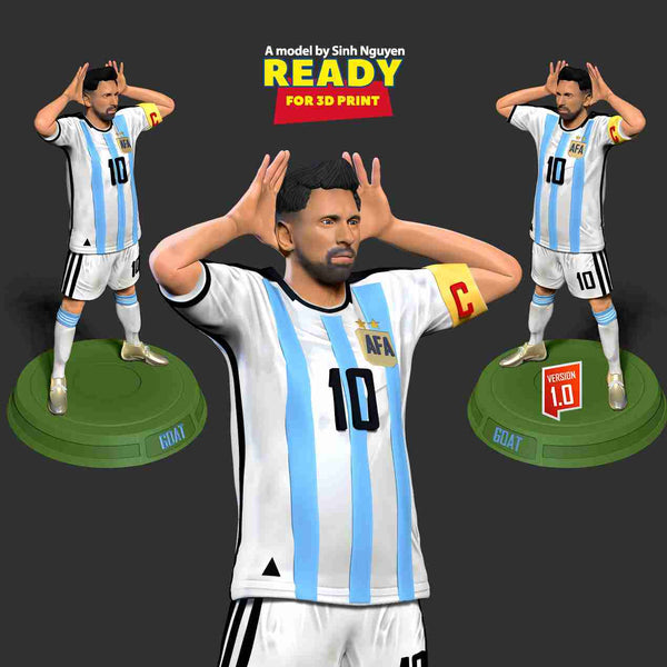 NW032 - Football fantasy character , The Messi number 10, 3d stl resinn print download files