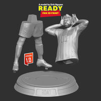 NW032 - Football fantasy character , The Messi number 10, 3d stl resinn print download files