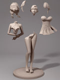 MN040 - Female character design, Kaneko Lumi, 3d stl print files