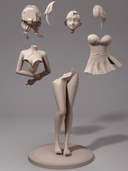 MN040 - Female character design, Kaneko Lumi, 3d stl print files