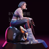Y006 - Legendary Games Character design, Punisher Woman，3d STL resin print download files