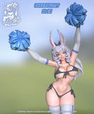 TU169 - NSFW Female Character design, Cheerleader Bunny Alex，3d STL resin print download files