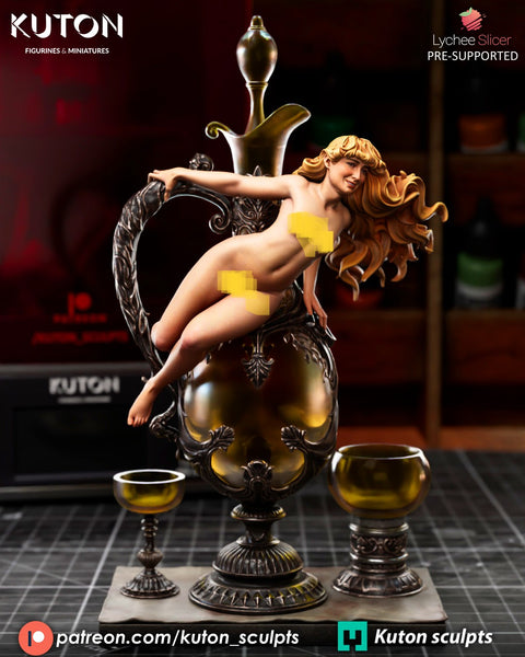 TU014 - Female Character design,Le Vin De Tokai，3d STL resin print download files