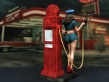 TU020 - Female Character design,Mobil Oil Pin up Girl，3d STL resin print download files