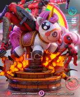 N018 - Marvel character model design stl file, The Female Deadpool statue design, 3d stl file instant download files