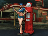 TU020 - Female Character design,Mobil Oil Pin up Girl，3d STL resin print download files
