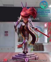 MN025 - Female character design, fairy tail wendy marvell, 3d stl resin print download files