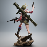 TU129 - Female Character design, Tank Girl，3d STL resin print download files