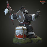 MAN126 - Legendary Character design, Chen Stormstout ，3d STL resin print download files