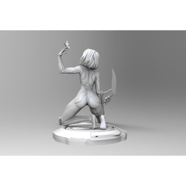 S011 - Movie character design, the Alita Battle Angel statue, STL 3D model design print download files