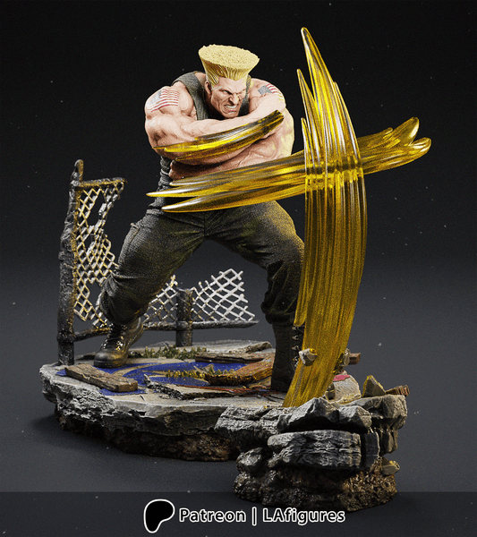 MAN128 - Legendary Character design, Guile ，3d STL resin print download files